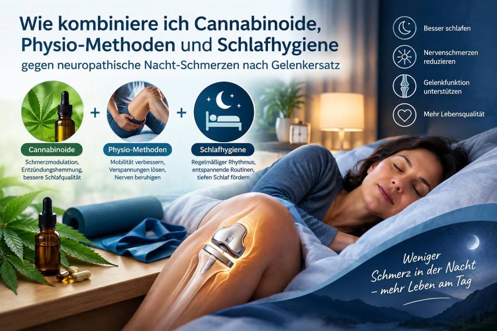 Wie kombiniere ich cannabinoide, physio‑methoden und schlafhygiene gegen neuropathische nacht‑schmerzen nach gelenkersatz